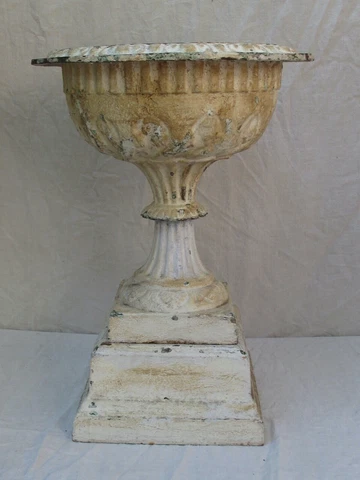 Antique  Cast Iron  Urn / Planter / Fountain  27 1/2' tall Cover