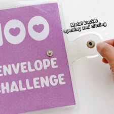 100 Day 100 Envelope Challenge Loose-leaf Savings Notebook Saving Money Bind _SE