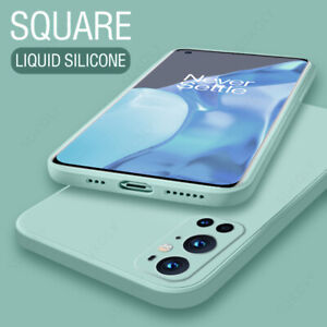 Case For OnePlus 9 Pro 9R 8T Luxury Square Liquid Silicone Soft Rubber TPU Cover