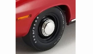 MOPAR BLACK STEEL WHEELS & TIRES SET OF 4 PCS ACME 1:18 A1806123W GMP VINTAGE - Picture 1 of 3