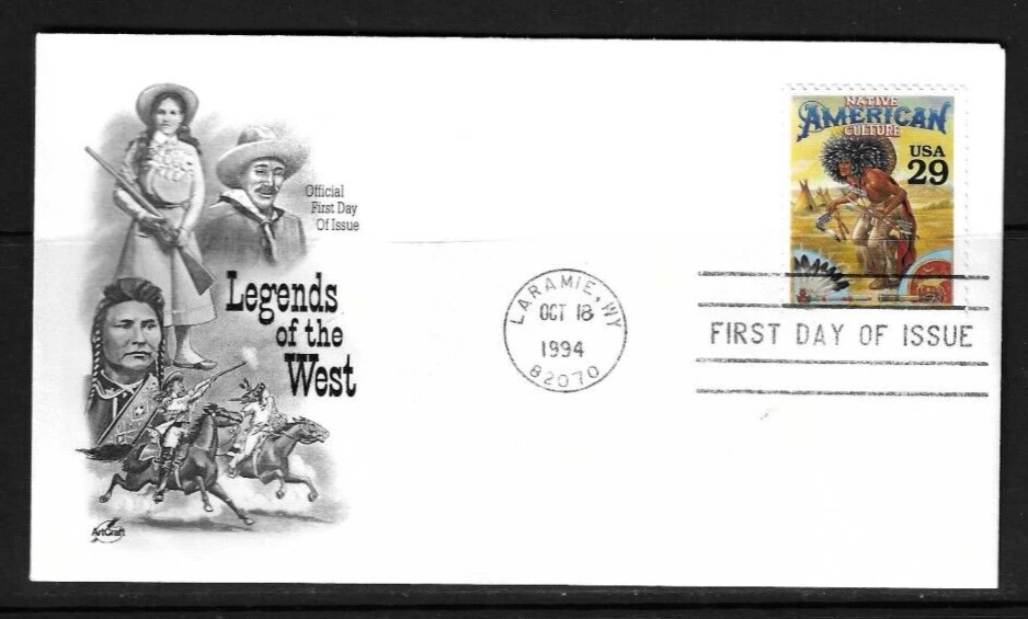 USA  SC # 2869e Legends Of The West - Native American Culture  - FDC .  Artcraft - Image 1 of 1