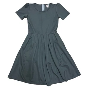 LuLaRoe Damen grau Amelia tailliertes Mieder voller Rock Midikleid, Größe S - Bild 1 von 6