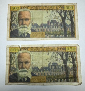 2 x 1954 France 5 Five Francs, Victor Hugo, Two vintage banknotes - Picture 1 of 3