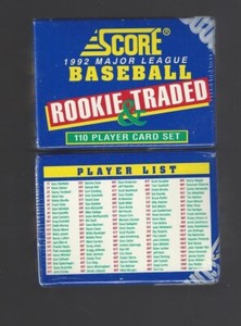 1992 SCORE ROOKIE & TRADED BASEBALL SET (110)  Factory Sealed Box