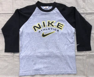 Vintage Nike Athletics Raglan Shirt Youth Size XL 18-20 USA Made - Picture 1 of 6