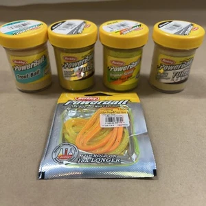 Berkley PowerBait, Rainbow, Lemon Twist, Yellow, Turbo, Yellow Trout Ceit, ☼ Worm - Imagen 1 de 12