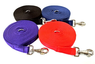 Horse Lunge Line Large Dog Training Lead 18 Colours 1.5m 3m 6m 9m 25mm Cushion - Image 1 of 4