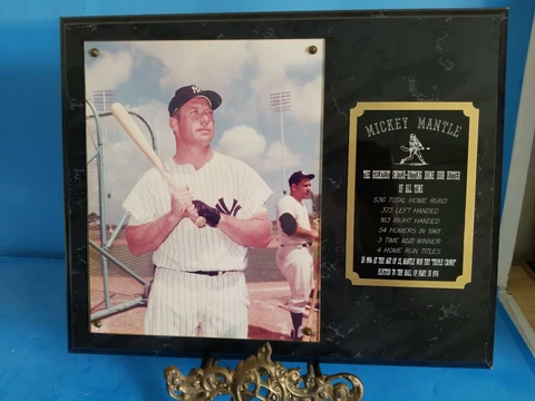 MICKEY MANTLE 15"X11 1/2 PLAQUE Cover