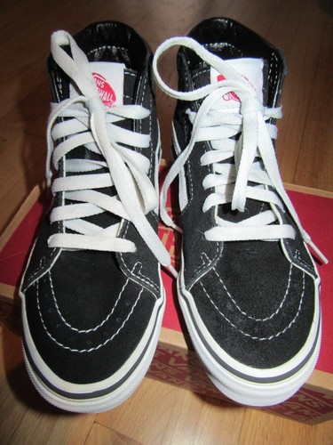 Sneakers 21H BAMBINI GIOVANI VANS SK8 HI TAGLIA 3 NERE + BIANCHE!