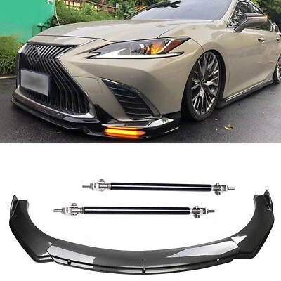 4Pcs Front Bumper Lip Splitter Spoiler Carbon Fiber For LEXUS ES250 ES300 ES350 Foto 1 de 4