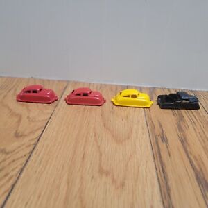 Set of 4 Vintage 1950s Plastic Ideal TOY Company Small 1-1694 Cars and Toy Truck