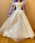 Barbie Princess Bride Doll's White Glittery Lace Bodice Wedding Dress Vintage