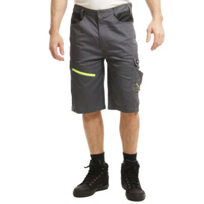 Lee Cooper LCSHO811GRY Shorts Work wear Hi-Vis Stretch Cargo Multi Pockets- Grey - Image 1 of 4