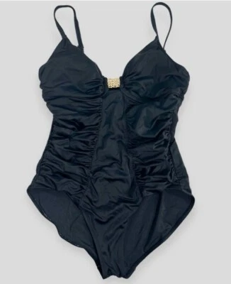 Tropical Escape Black Swimsuit With Gold Charm Size 10, NWOT - Image 1 of 4