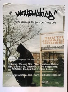 🔥Mathematics Love Hell or Right WU-Tang Clan Album Poster - Picture 1 of 7