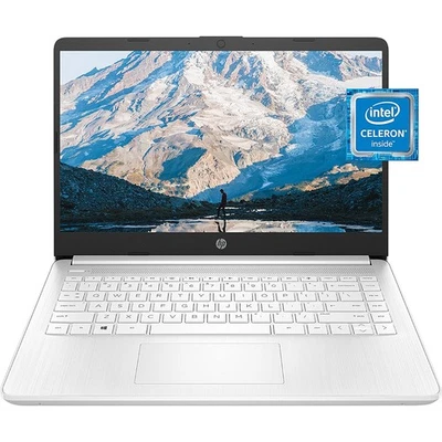 Hewlett Packard 14-dq0040nr 14" HD Intel Celeron N4020 4GB/64GB Laptop, White - Изображение 1 из 4