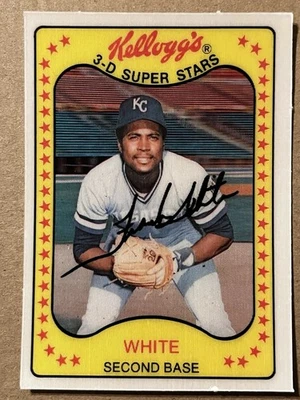 1981 Kellogg's 3-D Super Stars Frank White Kansas City Royals #34 - Image 1 of 2