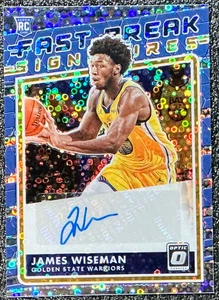 James Wiseman 2020-21 Panini Donruss Optic #FB-JWS Fast Break Autograph (RC, AU) - Picture 1 of 2