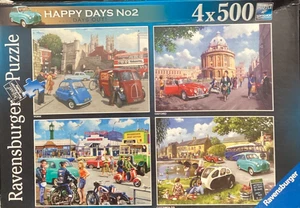 Ravensburger 4x500pc Happy Days #1 Look North 2019 Jigsaw Puzzle Damage Complete - Picture 1 of 4