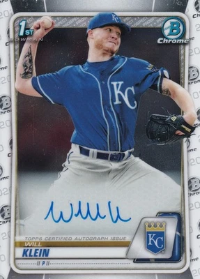 Will Klein 2020 Bowman Chrome Draft Autographs Card #CDA-WK LA Dodgers! - Image 1 of 2