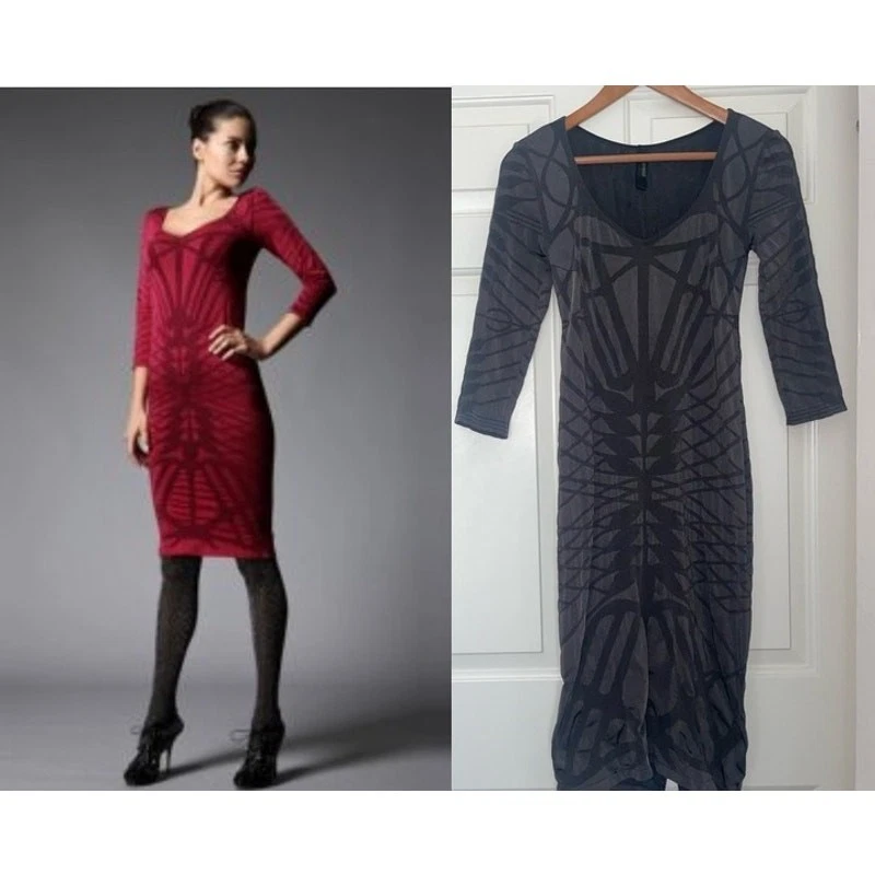 Zac Posen for WOLFORD Kleid Dress Medium M Anthracite Gray - Image 1 of 4