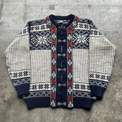 Vintage Dale Of Norway Wool Nordic Sweater Cardigan Clasp Patterned - Image 1 of 4