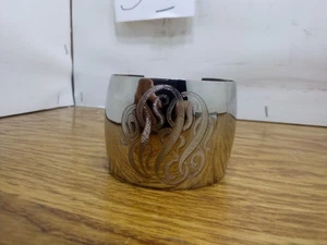 Silver Color Cuff Bracelet 2" Wide Beautiful Cuff - Picture 1 of 8