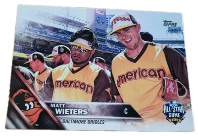 Tarjeta de béisbol 2016 Topps Matt Wieters #US163 Baltimore Orioles All Star Game (O0 Foto 1 de 2