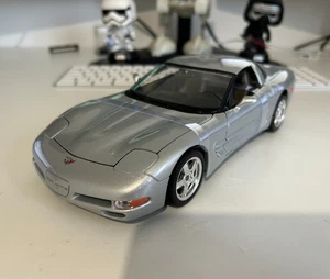 Chevrolet Corvette 1997 Bburago 1:18 Die Cast Modellauto - Silber Neu OVP - Bild 1 von 11