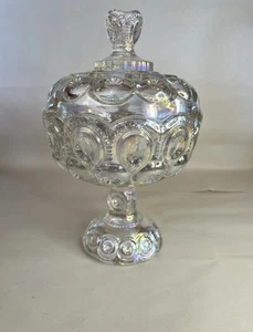 Mond und Stern kristallklar Karneval Glas 10" Bonboniere Kompott - Bild 1 von 3