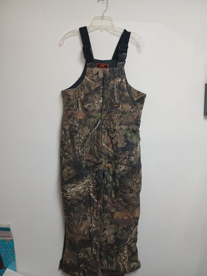 Walls Camo Overalls Kids Grow System XL, Cotton, Mossy Oak, Outdoor Hunting - Image 1 of 4