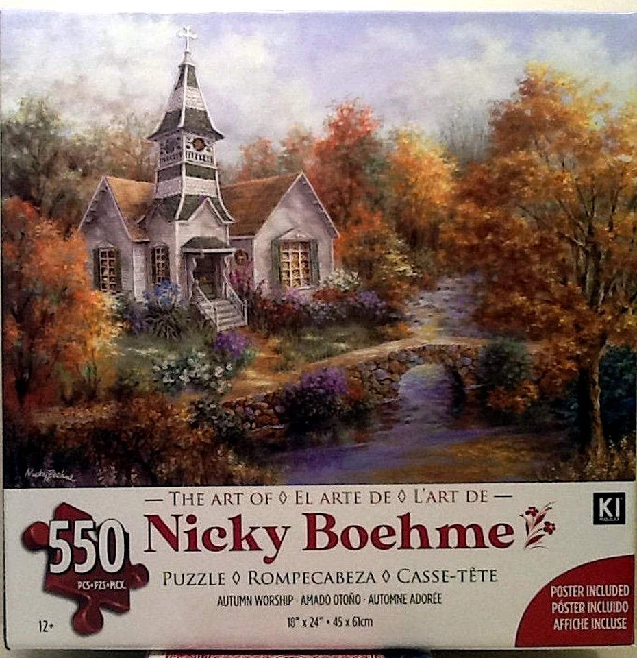 Autumn Worship Nicky Boehme 550 pc 18" X 24" Karmin Puzzle - Image 1 of 1