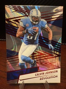 Calvin Johnson Red Swirl Parallel-2025 Panini Revolution #85 Detroit Lions NFL - Picture 1 of 2