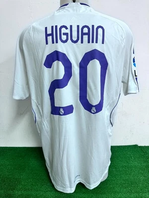 MAGLIA REAL MADRID HIGUAIN MATCH WORN SHIRT JERSEY CAMISETA 2007/2008 COA - Immagine 1 di 4