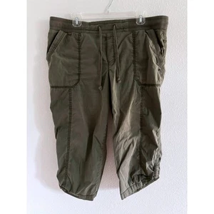Natural Reflections Pants Womens 16 Green Cargo Capri Outdoor Hiking Active - Picture 1 of 8