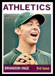 2013 Topps Heritage 394 Brandon Inge   Oakland Athletics  Baseball Card