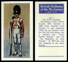 The Scots Guards #3 British Uniforms Of 19th Century 1957 Anonymous Card