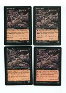 MTG Sewer Rats x4 Playset Mirage MIR Common Vintage Pauper Pump Rat Unplayed NM - Picture 1 of 2