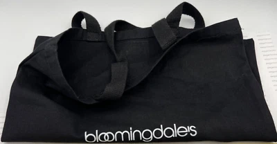 Bolso de Mano BLOOMINGDALE'S Negro Blanco Estampado de Logo Tamaño Mediano 15"x15" NUEVO AUTÉNTICO Foto 1 de 4