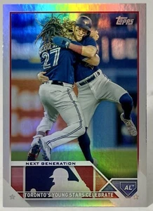 Vlad/Bo - 2023 Topps Series One Toronto's Young Stars Celly Rainbow Foil #216  - Picture 1 of 2