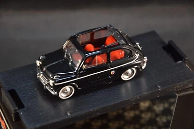 FIAT 600 PRIMA SERIE 1955 SPORTS BLACK R248S SCALA 1/43 BRUMM MADE IN ITALY - Immagine 1 di 3