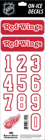 Detroit Red Wings NHL On Ice Red Helmet Decals Cover