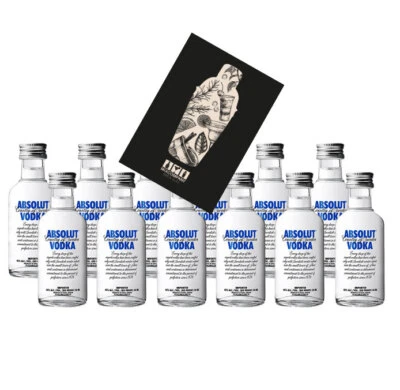 Absolut Vodka 12er Set Miniatur 12x 5cl (40% vol) Wodka Mini- [Enthält Sulfite] - Bild 1 von 3