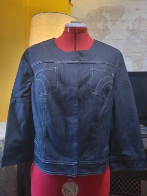 Nine And Co. By Nine West Dark Gray Blue Denim Jacket. Size 14 - Image 1 of 4