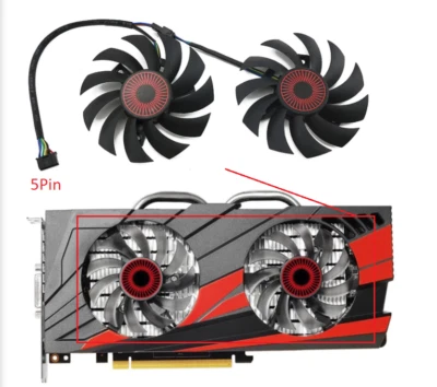 Pair Fans For ASUS GTX1060-03G GTX960 GTX 1060 960 SI OC GAMING  FD7010H12S - Image 1 of 4