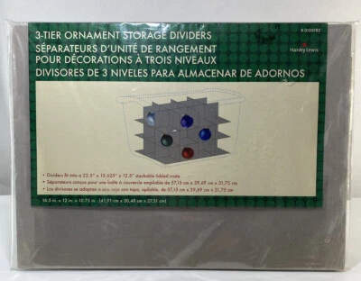NOS Harvey Lewis 3-Tier 36 Ornament Storage Dividers 22.5" x 15.625" x 12.5" - Image 1 of 4