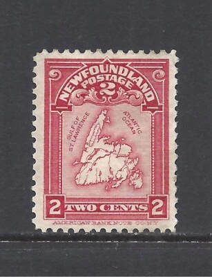NEWFOUNDLAND SCOTT 86 COMO NUEVO CON BISAGRAS EN MUY BUEN ESTADO - EDICIÓN 1908 2c ROSE CARMINE - MAPA Foto 1 de 2