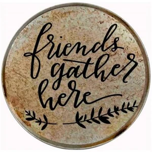 Jeco Metal Serving Tray in Golden and Black - Picture 1 of 1