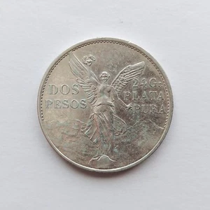 1921 Mexican Silver 2 Dos Pesos Winged Victory Centennial 100 Independence Coin - Picture 1 of 5