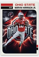 Marvin Harrison Jr. Ohio State Buckeyes Custom ACEO Football Card
